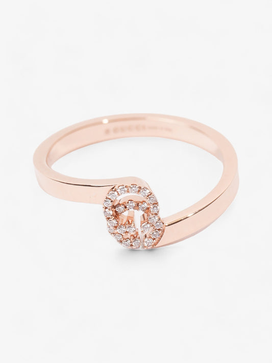 Gucci Running G Ring 18ct Rose Gold  / 0.5ct Diamond GG Rose Gold 49cm