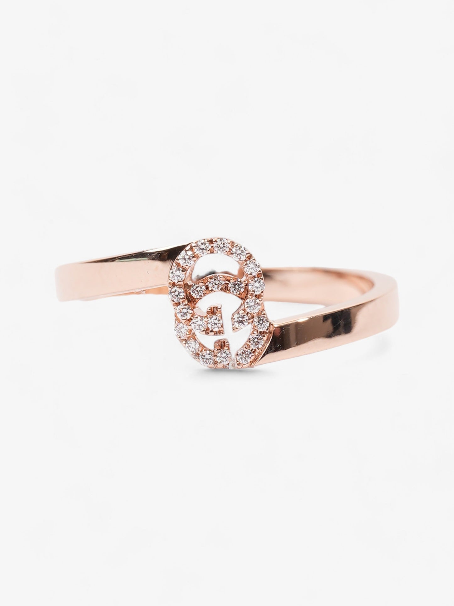 Gucci Running G Ring 18ct Rose Gold  / 0.5ct Diamond GG Rose Gold 49cm