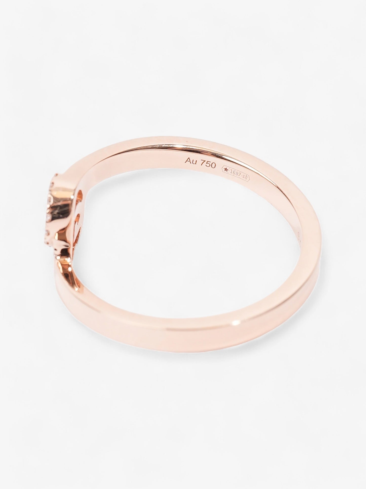 Gucci Running G Ring 18ct Rose Gold  / 0.5ct Diamond GG Rose Gold 49cm