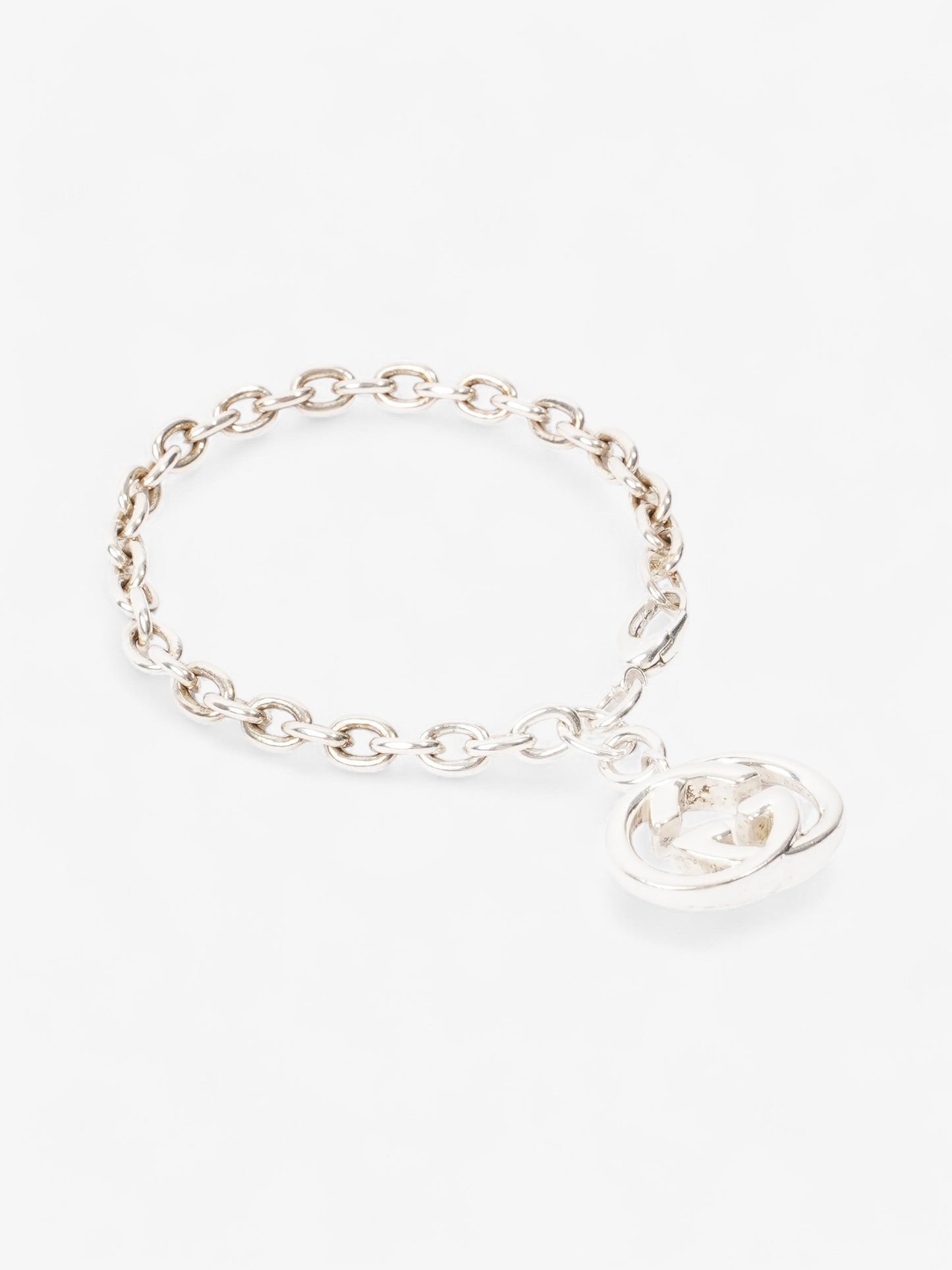 Gucci Interlocking G Chain Bracelet Silver Silver Sterling 17