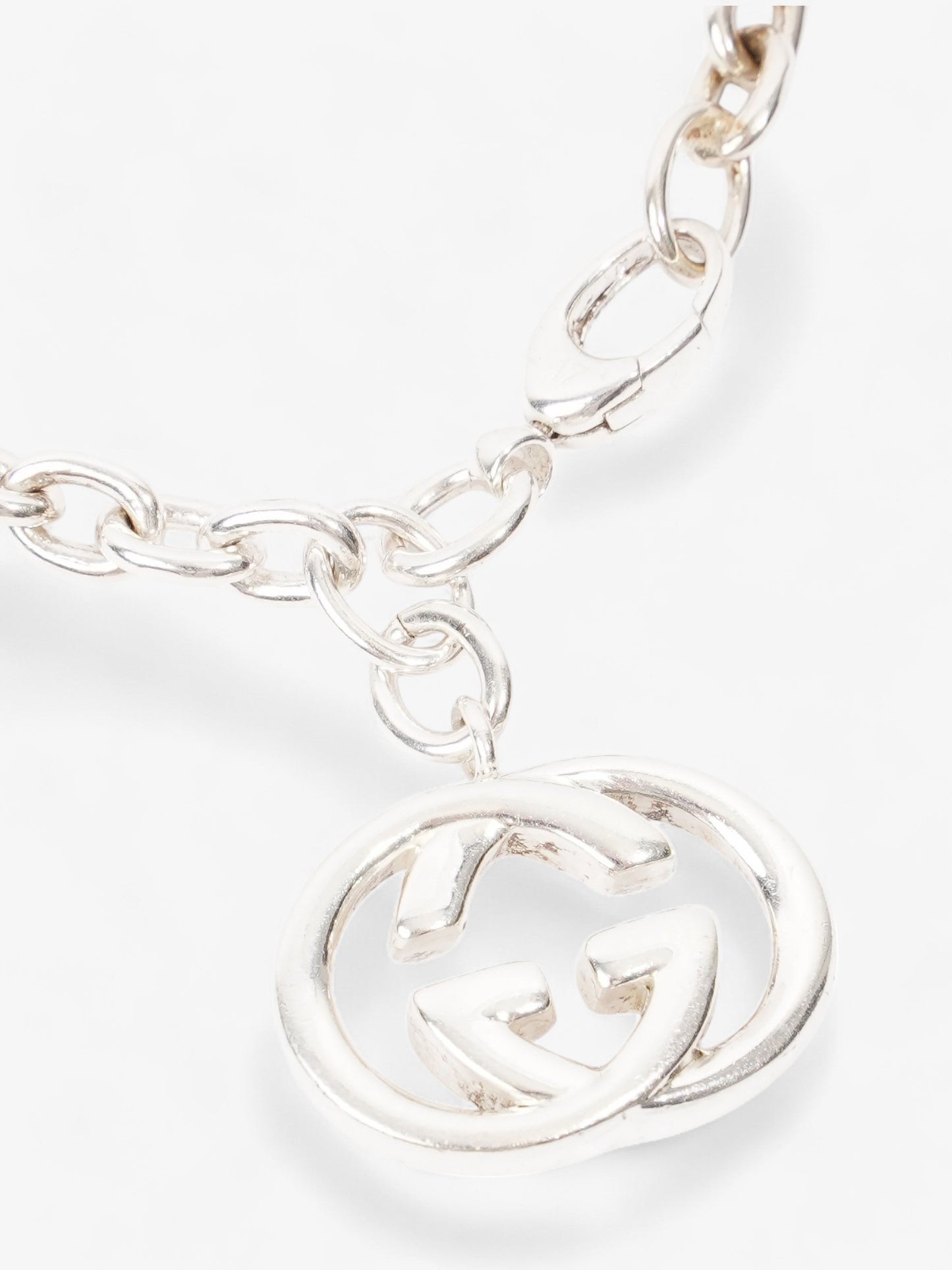 Gucci Interlocking G Chain Bracelet Silver Silver Sterling 17