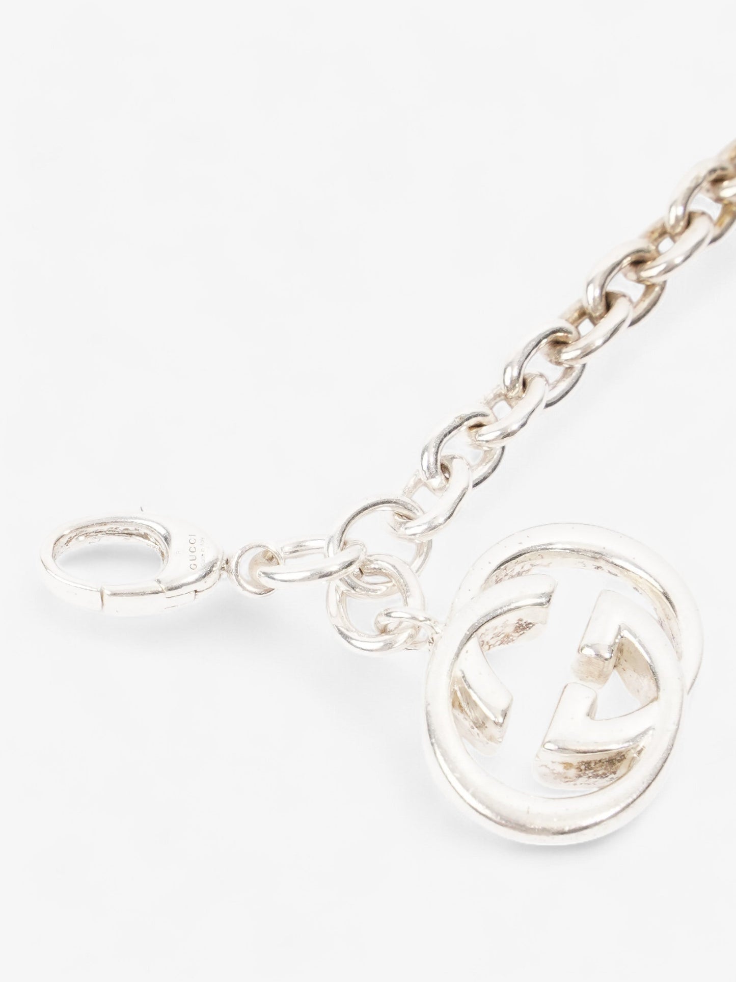 Gucci Interlocking G Chain Bracelet Silver Silver Sterling 17