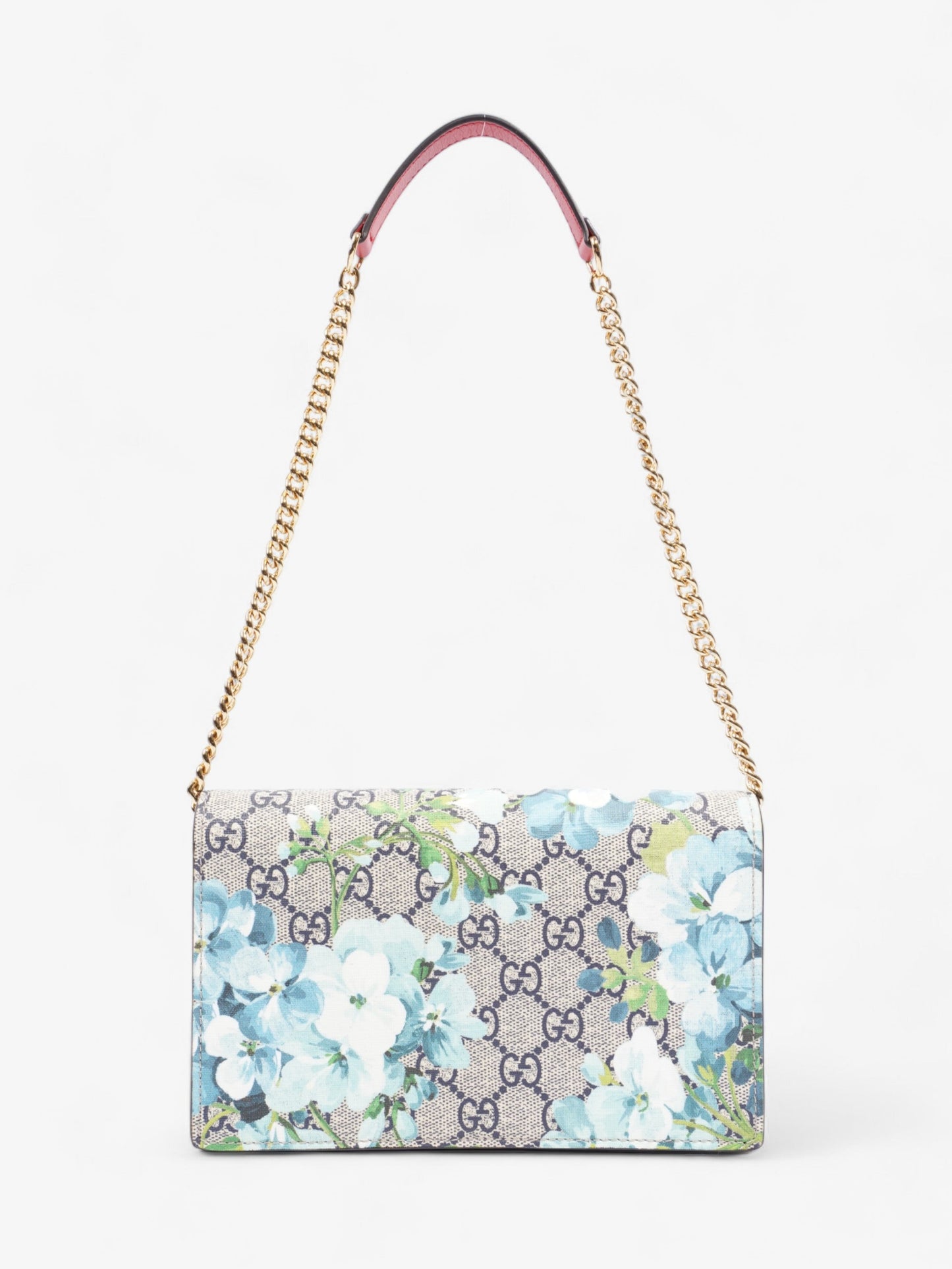 Gucci Blooms Chain Wallet GG Supreme / Blue Coated Canvas