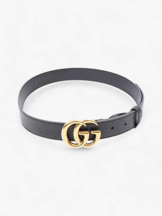 Gucci GG Marmont Belt Black / Gold Leather 80cm / 32"