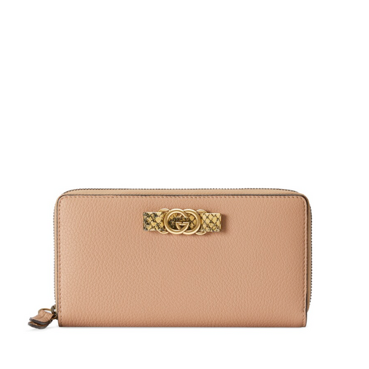 Zip Wallet With Interlocking G Python Bow Leather Wallet for Women