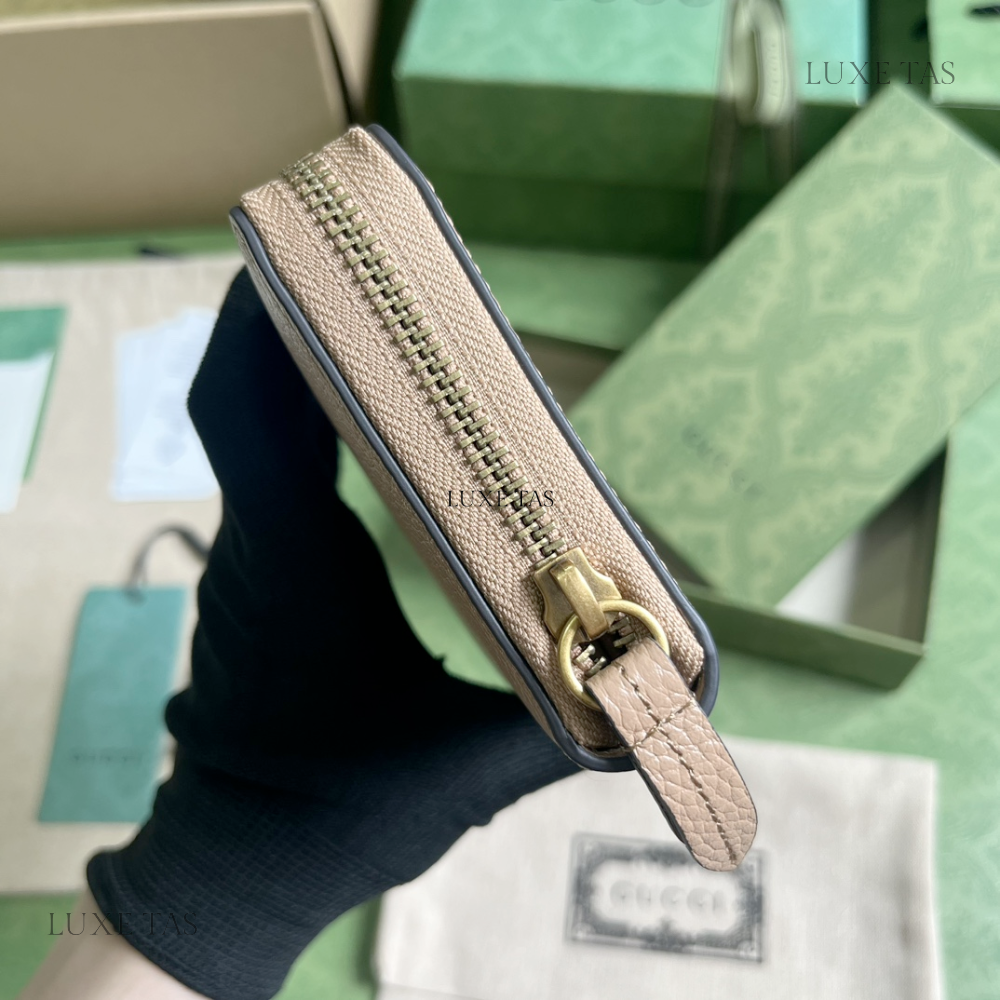 Zip Wallet With Interlocking G Python Bow Leather Wallet for Women