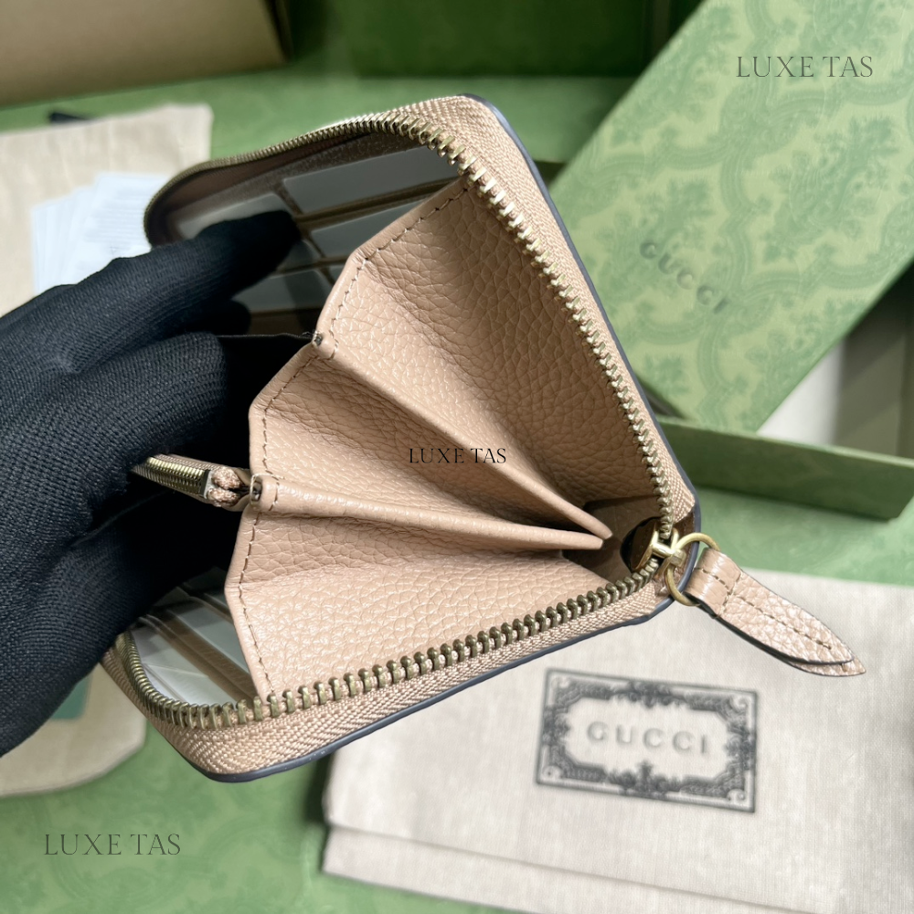 Zip Wallet With Interlocking G Python Bow Leather Wallet for Women