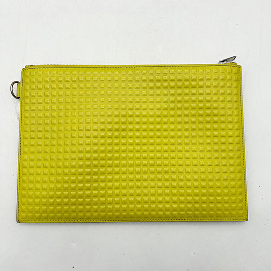 Balenciaga Grid Embossed Pouch - yellow Clutches, Handbags bb7713qw