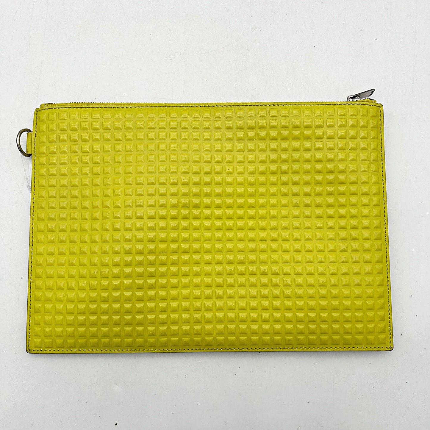Balenciaga Grid Embossed Pouch - yellow Clutches, Handbags bb7713qw