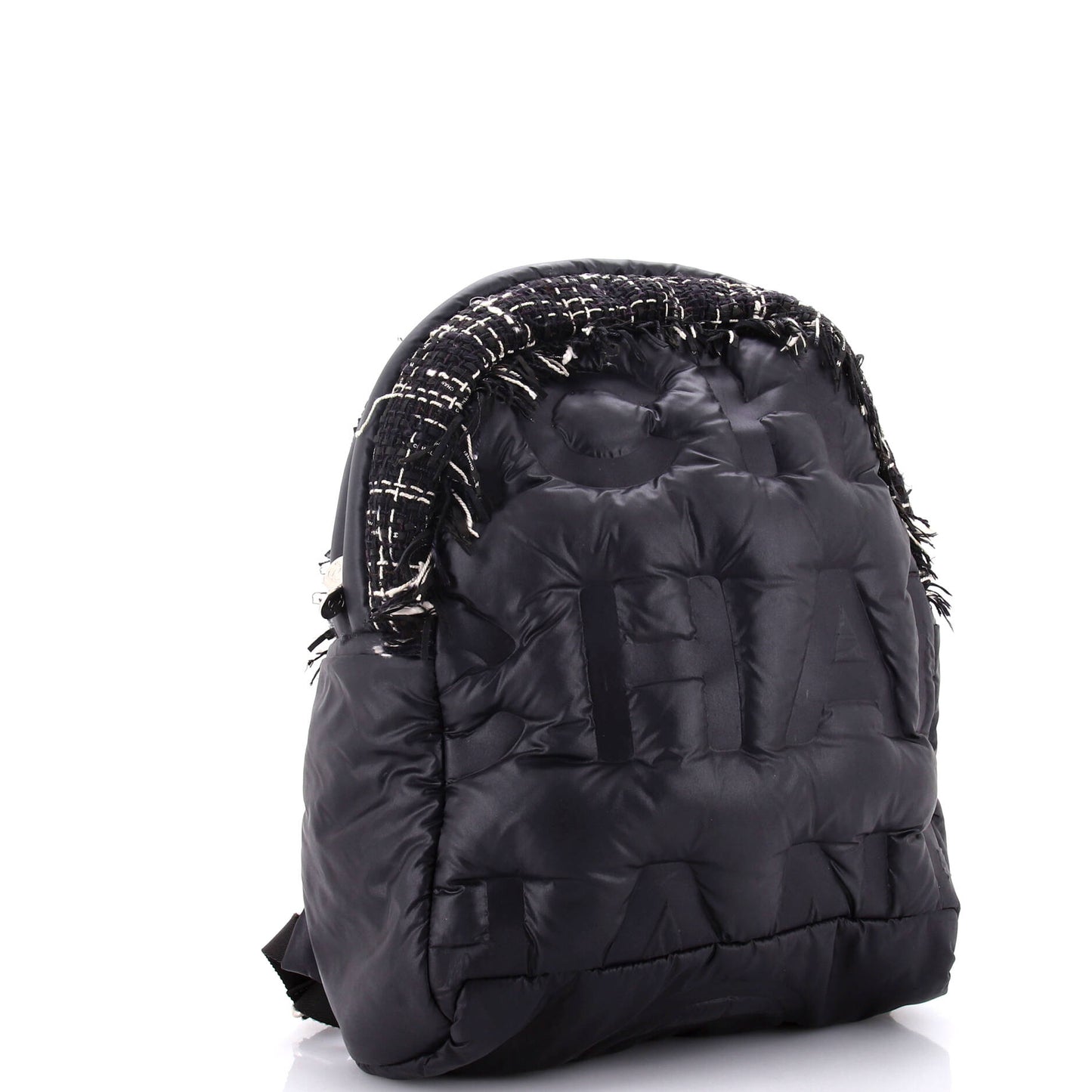 Chanel Doudoune Backpack Embossed Nylon