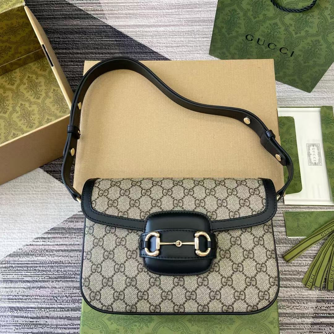 GC690 Gucci Horsebit 1955 Soft Small Shoulder Bag / HIGHEST QUALITY VERSION / 10.2"W x 6.8"H x 4"D
