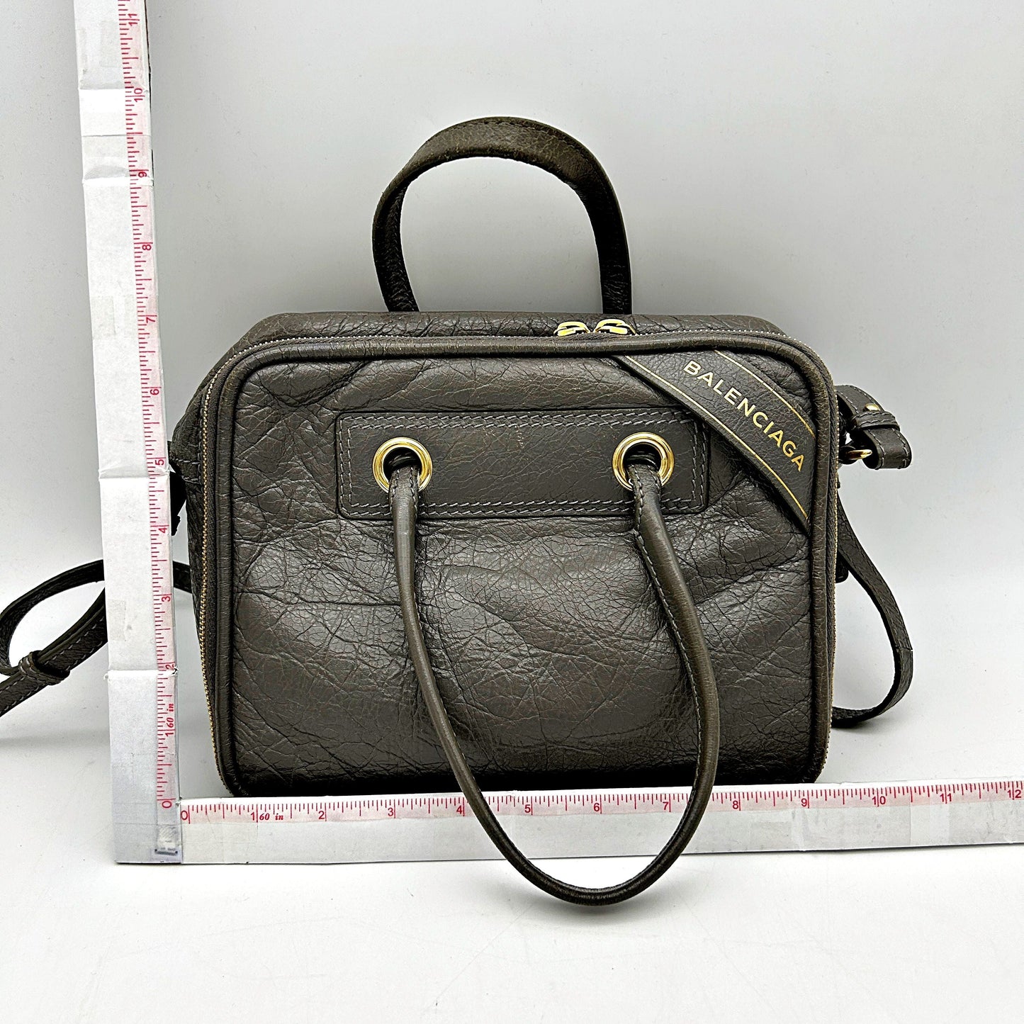 Balenciaga Agneau Blanket Square M Bag - Grey Handle Bags, Handbags LA20405