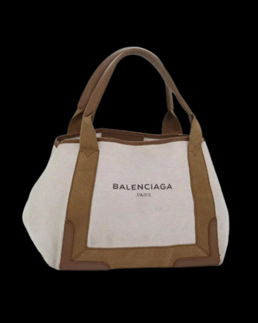 Beige Canvas Balenciaga Cabas