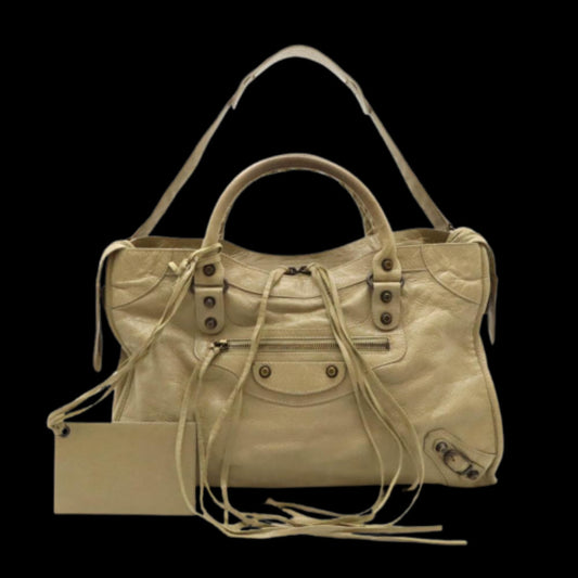 Beige Leather Balenciaga City