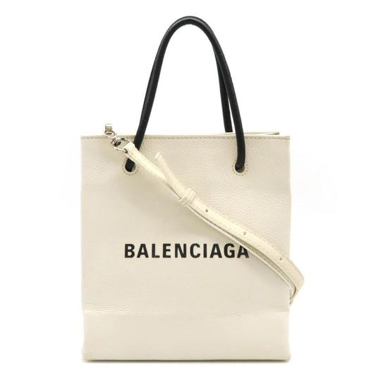 Beige Leather Balenciaga Tote