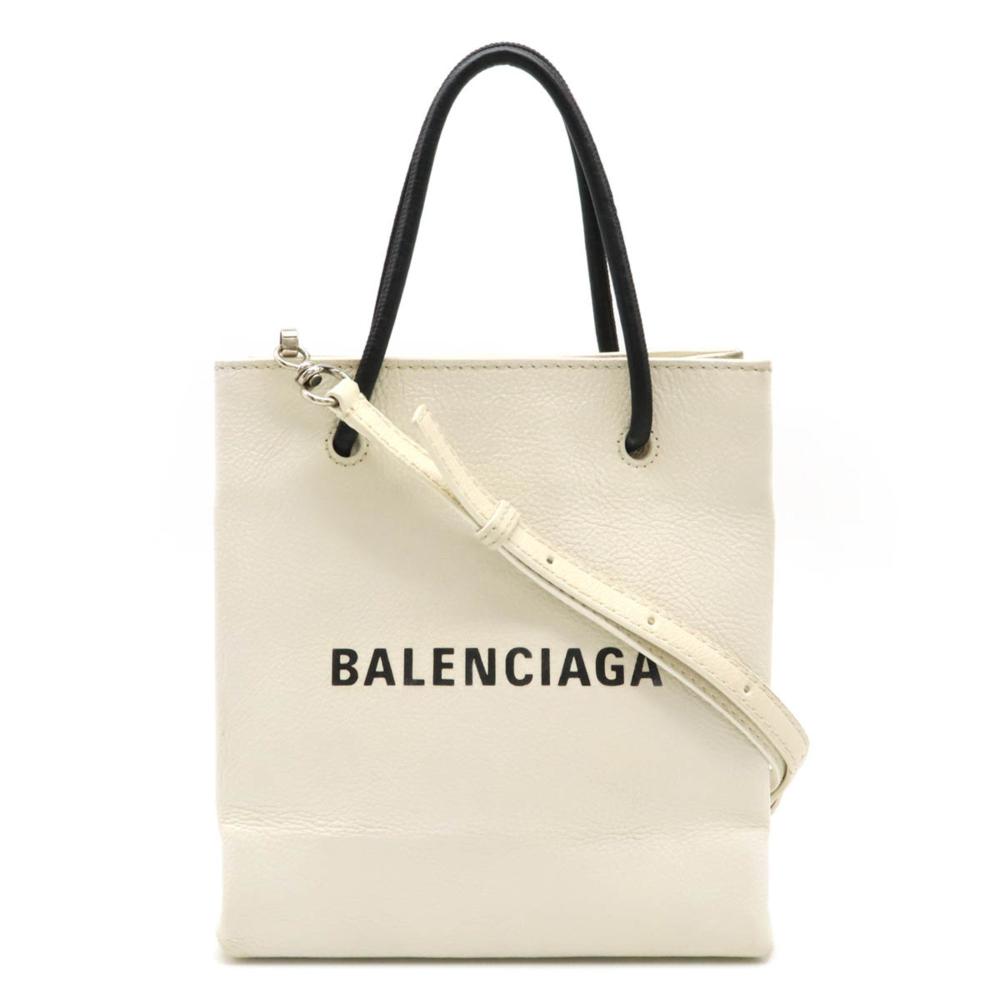 Beige Leather Balenciaga Tote