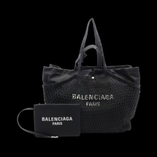 Black Canvas Balenciaga Tote