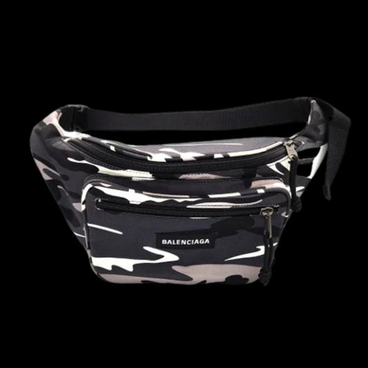Black Canvas Balenciaga Belt Bag