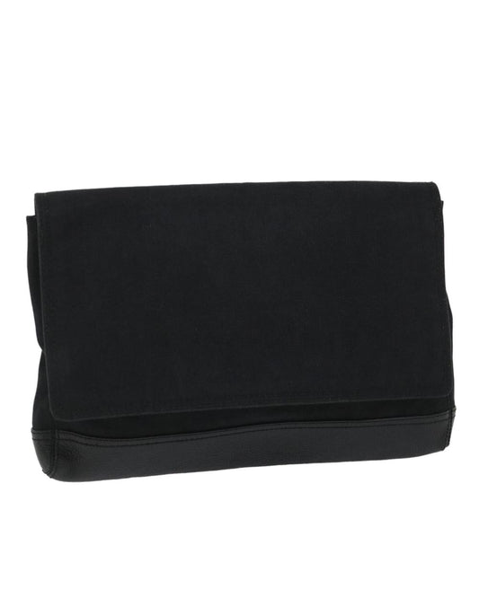 Black Canvas Balenciaga Clutch