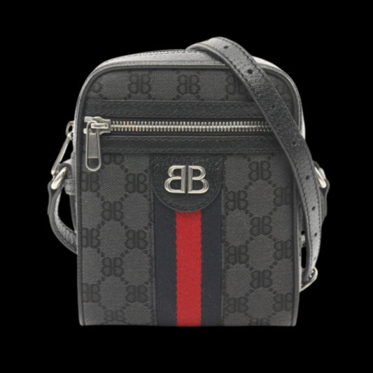 Black Canvas Balenciaga Shoulder Bag