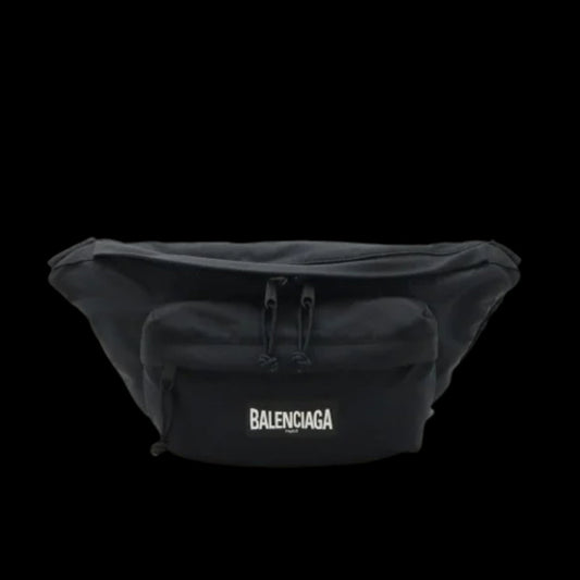 Black Canvas Balenciaga Belt Bag