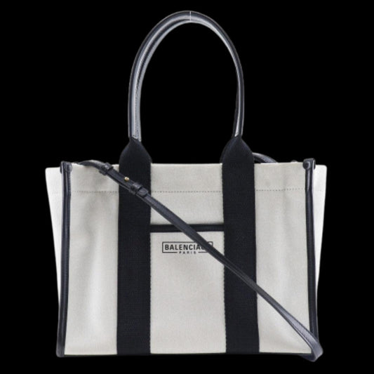 Black Canvas Balenciaga Tote