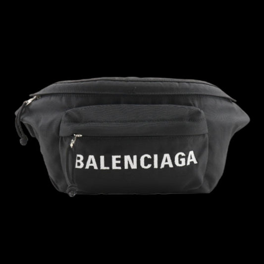 Black Canvas Balenciaga Belt Bag