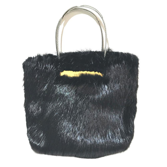 Black Fur Balenciaga Handbag
