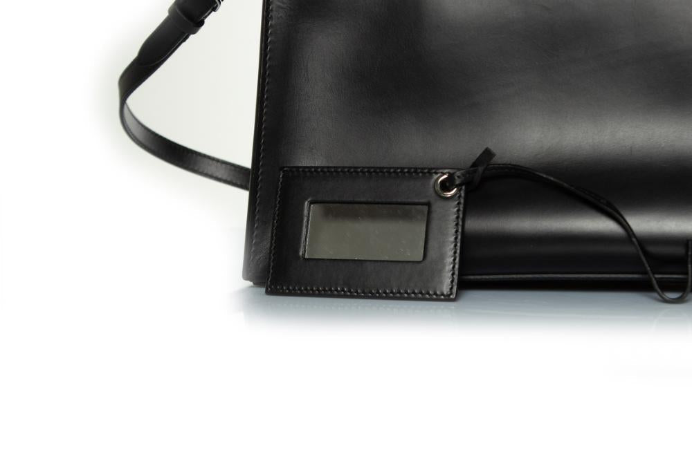 Black Leather Balenciaga Tote