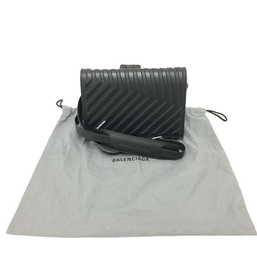 Black Leather Balenciaga Shoulder Bag
