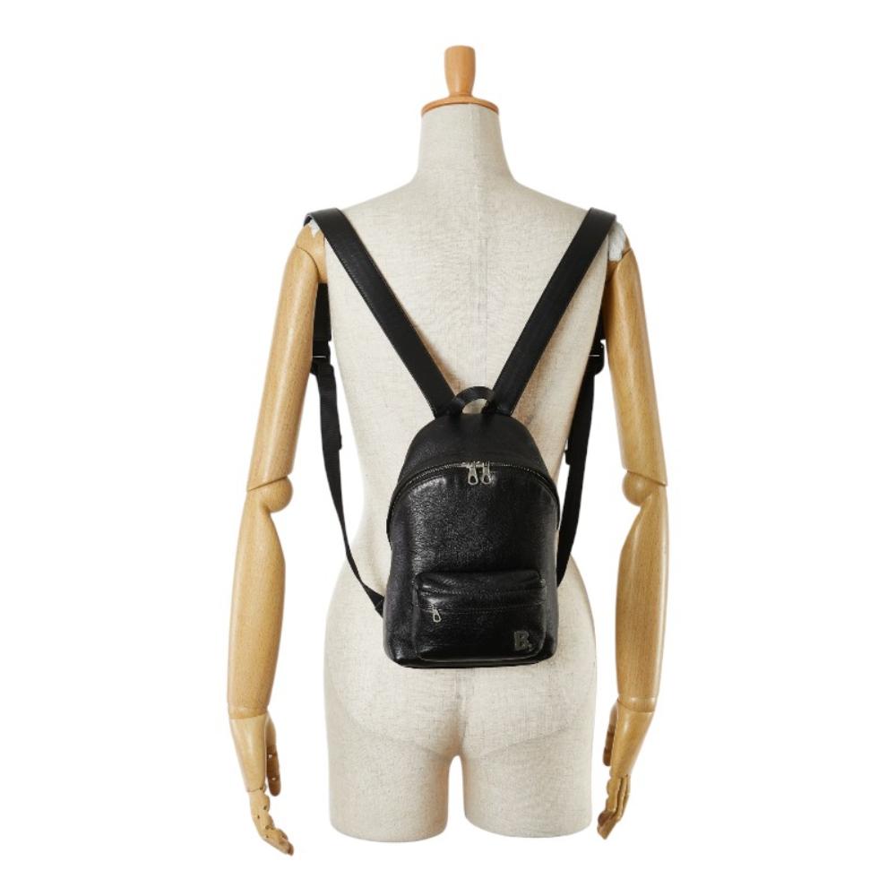 Black Leather Balenciaga Backpack