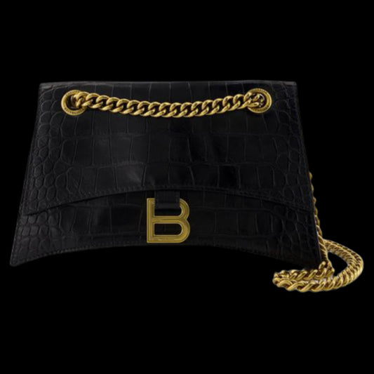 Black Leather Balenciaga Shoulder Bag