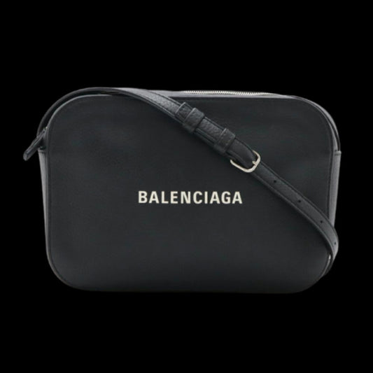 Black Leather Balenciaga Shoulder Bag