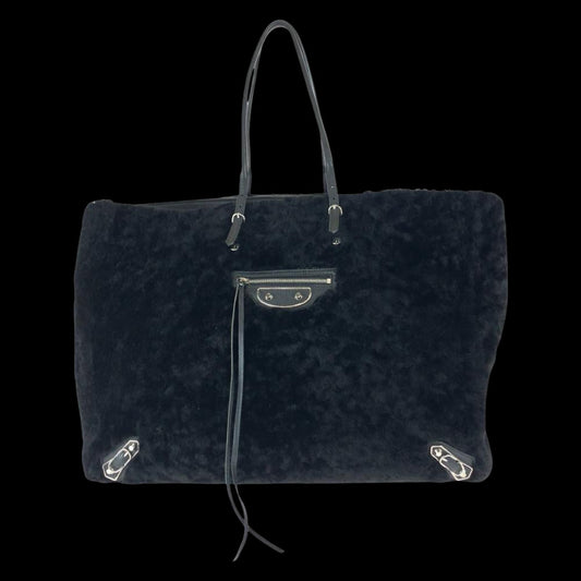 Black Leather Balenciaga Tote