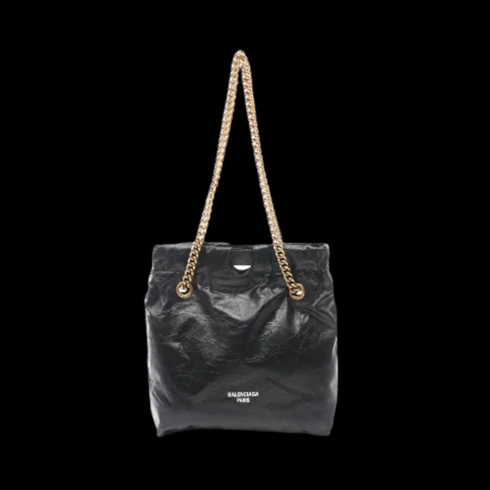 Black Leather Balenciaga Tote