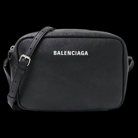 Black Leather Balenciaga Shoulder Bag