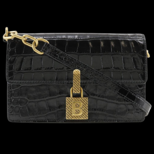 Black Leather Balenciaga Crossbody Bag