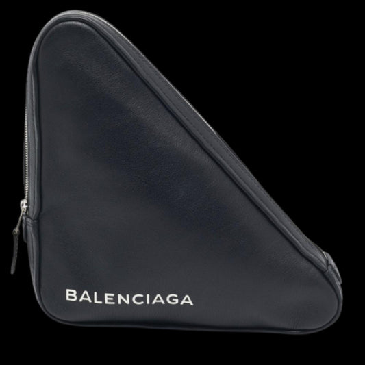 Black Leather Balenciaga Pouch