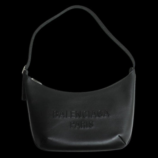 Black Leather Balenciaga Shoulder Bag