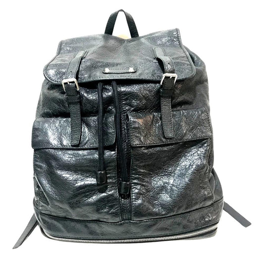 Black Leather Balenciaga Backpack