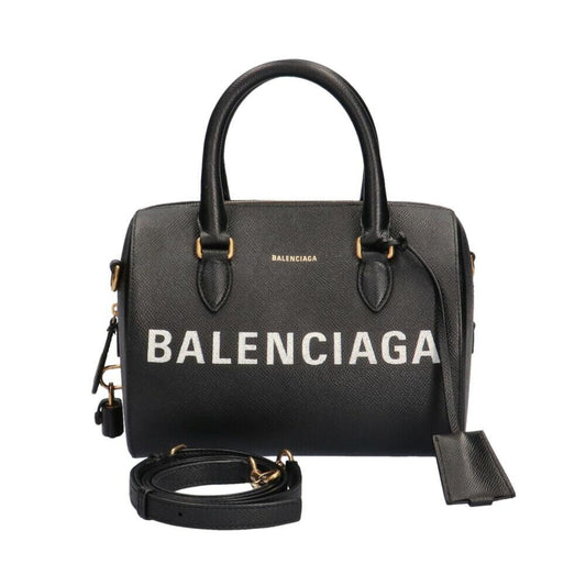 Black Leather Balenciaga Handbag