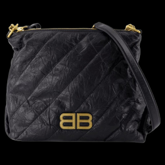 Black Leather Balenciaga Shoulder Bag