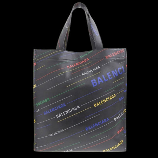 Black Leather Balenciaga Shopper