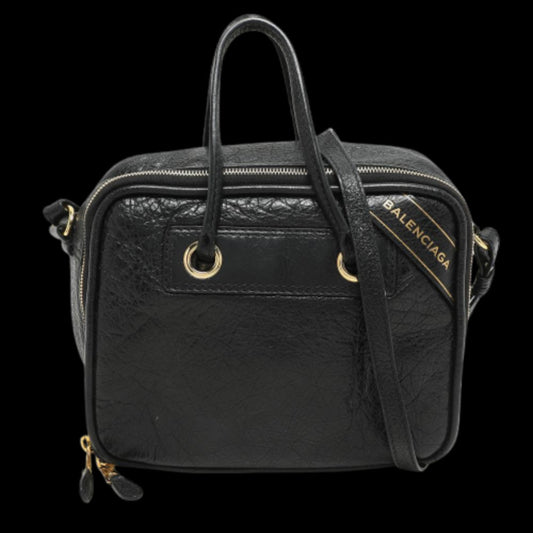 Black Leather Balenciaga Handbag