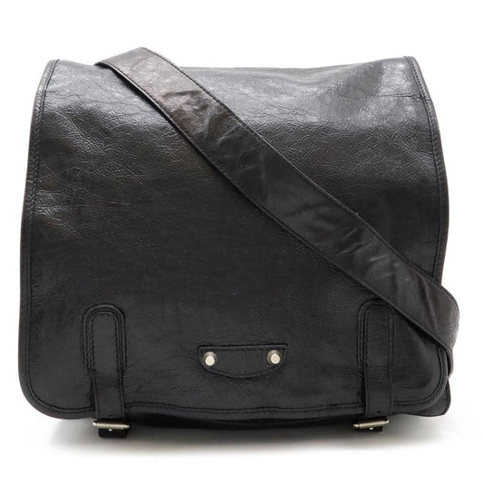 Black Leather Balenciaga Shoulder Bag