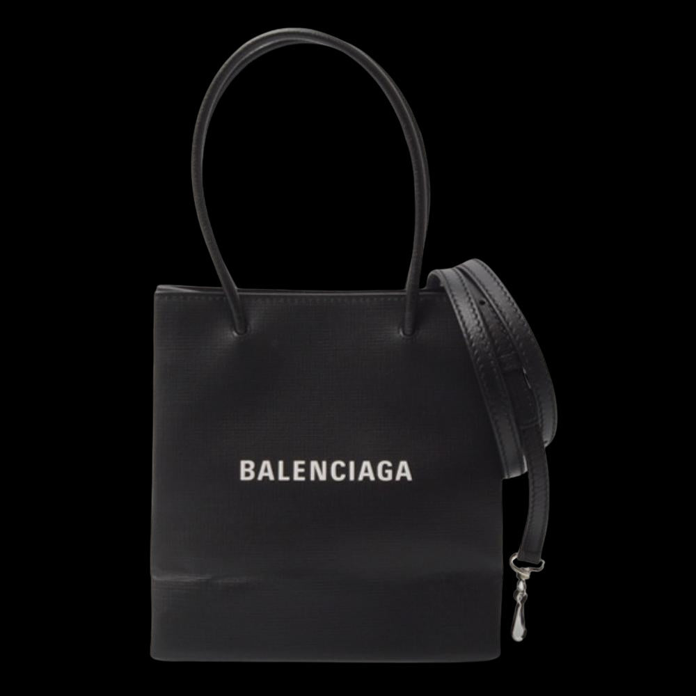 Black Leather Balenciaga Tote