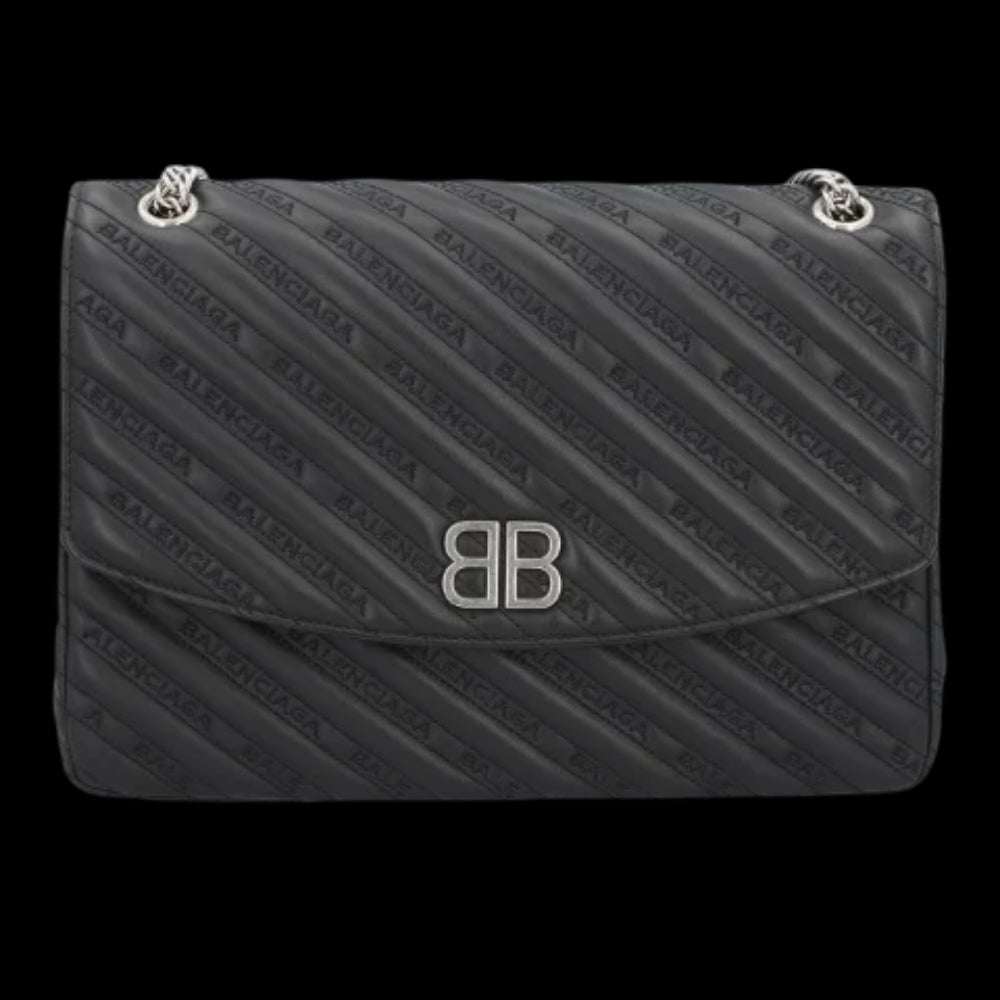 Black Leather Balenciaga Shoulder Bag