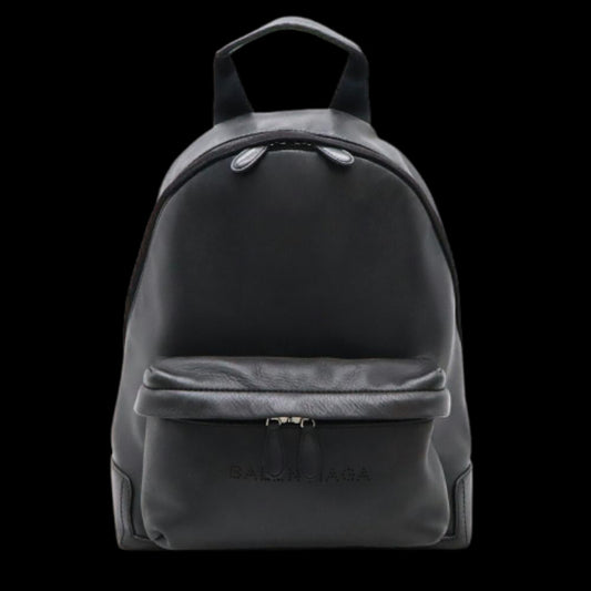 Black Leather Balenciaga Backpack