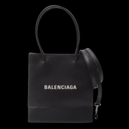 Black Leather Balenciaga Tote