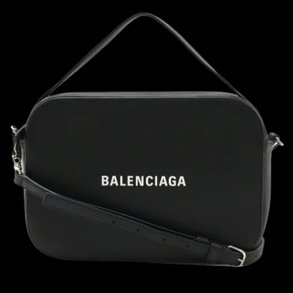 Black Leather Balenciaga Handbag